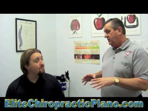 Chiropractor in Plano - Dr.Lee Lallier puts in the Acupuncture Ear Staple to help me lose weight