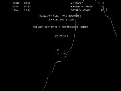 Arcade Game: Lunar Lander (1979 Atari)