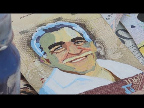 Venezuelans are using their country’s currency to create art
