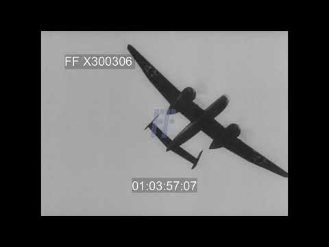 Heinkel He 219 Bomber, Taxiing, Taking Off &amp; Landing - 300306X | Footage Farm Ltd