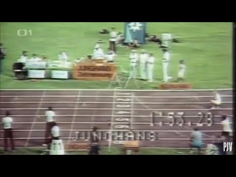 Jarmila Kratochvilova 800m world record 1:53.28 negative split (56.82 + 56.46)