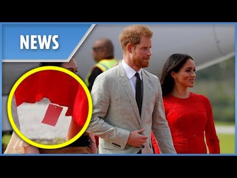 Meghan Markle forgot to remove the TAG from her designer dress