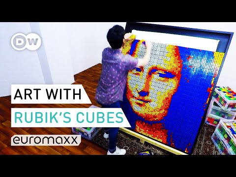 Creating The Mona Lisa With Rubik&#039;s Cubes | Rubik&#039;s Cube Art | Euromaxx