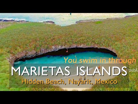 Impressive Beach, Marietas Islands and the Hidden Beach, close to Puerto Vallarta, Jalisco, Mexico