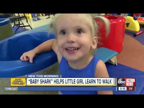 &#039;Baby Shark&#039; helps toddler with spina bifida learn to walk