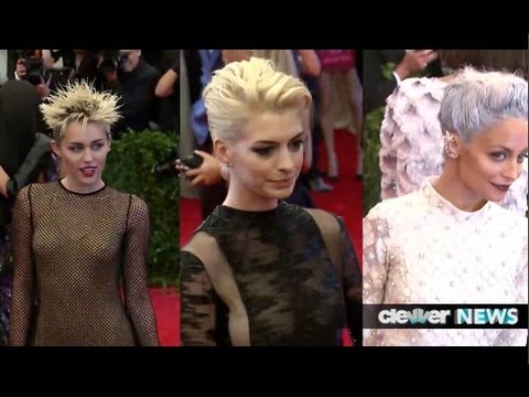 Miley Cyrus vs. Nicole Richie vs. Anne Hathaway – Punk Hair at Met Ball 2013!