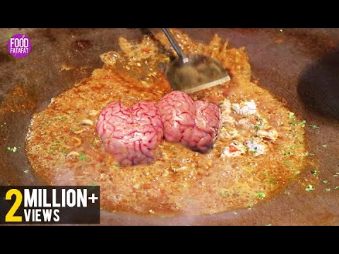 Lamb/Mutton Brain &amp; Kidney Fry | Indian Street Food | Mohammad Ali Road Mumbai