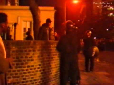 Continuity and BBC news flash about rioting in Brixton: 28 Sep 1985