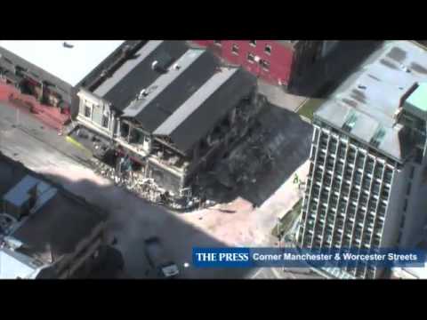 Aerial footage of Christchurch earthquake damage