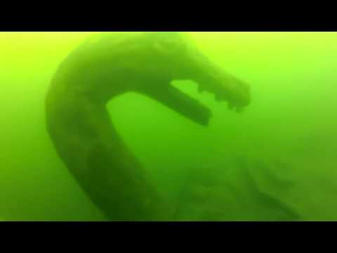 Ogopogo HIDDEN STATUE Dive Helmet walk