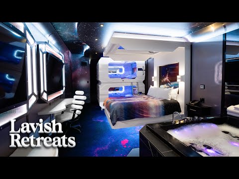 We tour THE MOST UNIQUE theme room hotel in the world!