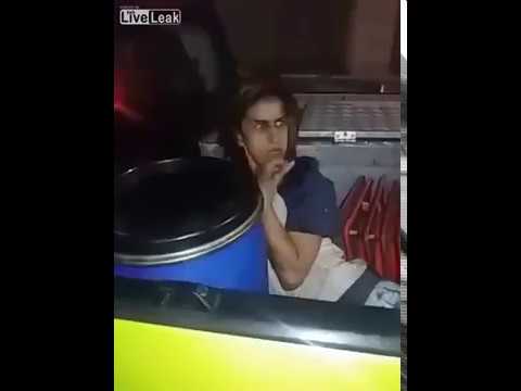 Real Zombie Caught In Back Of A Truck By Police
