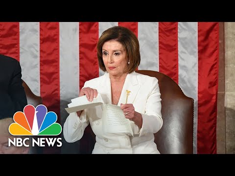 Watch Nancy Pelosi Rip Up Copy Of President Donald Trump’s State Of The Union Speech | NBC News