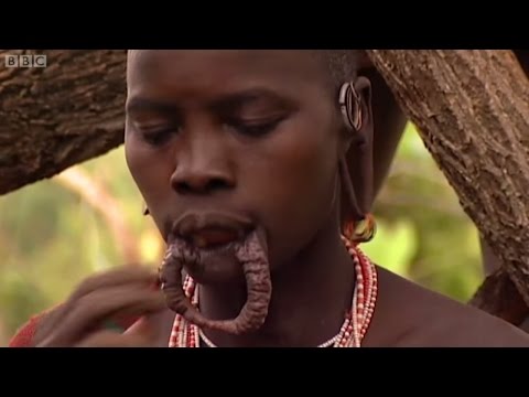 EXTREME Lip Plates On Suri Women - Tribe With Bruce Parry - BBC