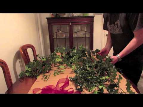 Homemade Christmas Holly Decoration