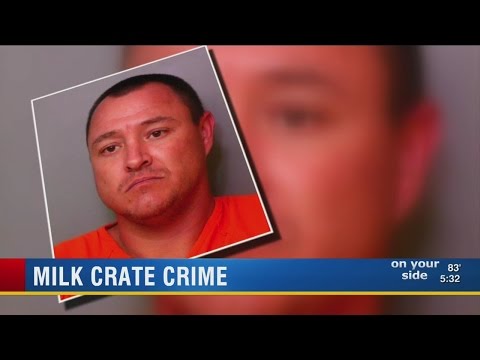 Man charged after deputy finds him with milk crate