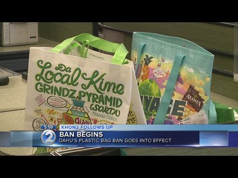 Stores, residents adapt as plastic bag ban takes effect on Oahu