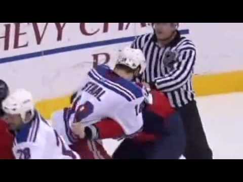 Semin fights M. Staal - first slap fight in NHL history