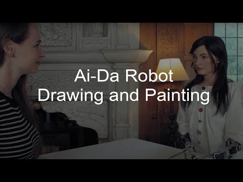 Ai-Da Robot - Drawing and Painting