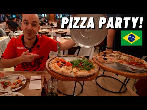 Can&#039;t believe we found the WORLD&#039;s BEST PIZZA in BRAZIL! 🇧🇷