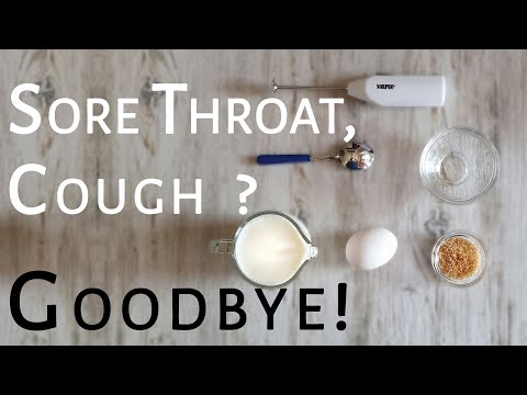 Egg yolk and milk for sore throat