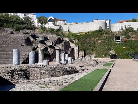 Ancient Roman theatre at Fourvière Lyon, France is a major archeological site