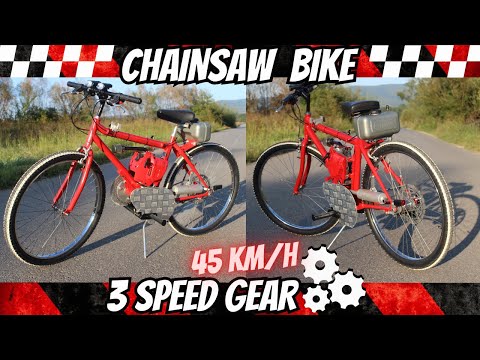 DIY Chainsaw Bike with Gears (P-006)