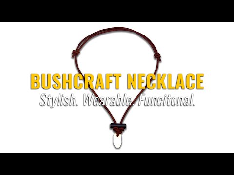 Bushcraft Necklace - Leather Fire Starter Pendant by Wazoo
