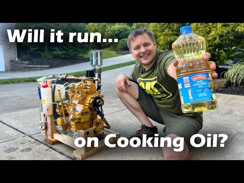 Will Caterpillar Diesel run on Cooking oil? Attempt to run engine on Transmission Fluid &amp; other oils