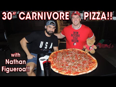 Big Pie in the Sky&#039;s 30-Inch &quot;Carnivore&quot; Man vs Food Pizza Challenge in Georgia w/ @natefiggs