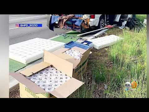 Coronavirus crime: police find 192 rolls of toilet paper in stolen SUV. | Jeff Vaughn KCAL9
