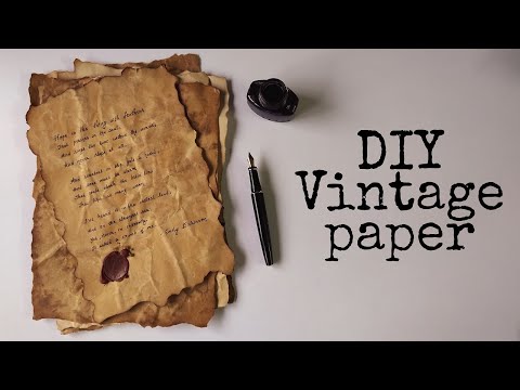 DIY Vintage Paper I Wax seal I Easy Tutorial using coffee I Luna Joy