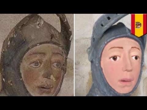 Spanish church tries really hard to restore sculpture - TomoNews