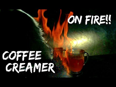 Powder Coffee Creamer Trick!! - Slow Mo Fire