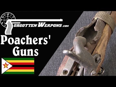 Confiscated Homemade Poachers&#039; Guns from Zimbabwe