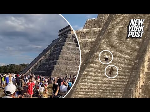 Tourist climbs forbidden Mayan temple in alarming trend of disrespect
