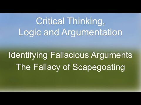 Critical Thinking: The Fallacy of Scapegoating