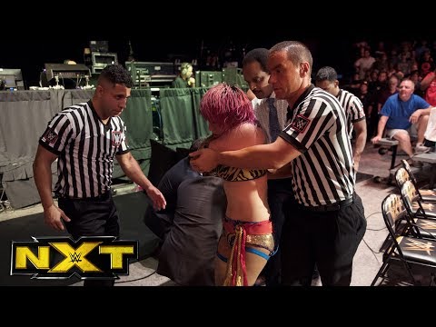 Officials tend to Asuka and Nikki Cross after crashing through table: NXT Exclusive, June 14, 2017