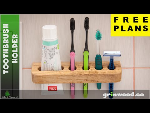 🟢 Wall Mounted Toothbrush Holder Making 👉 FREE PLANS 👈 DIY