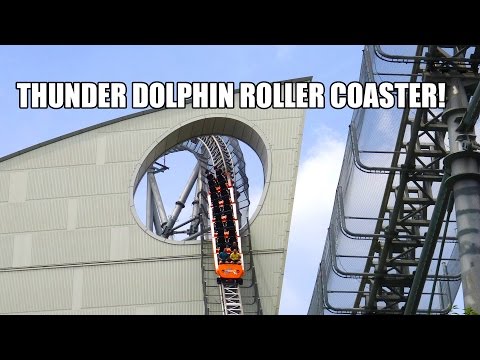 Thunder Dolphin Roller Coaster POV La Qua Tokyo Japan 60 FPS