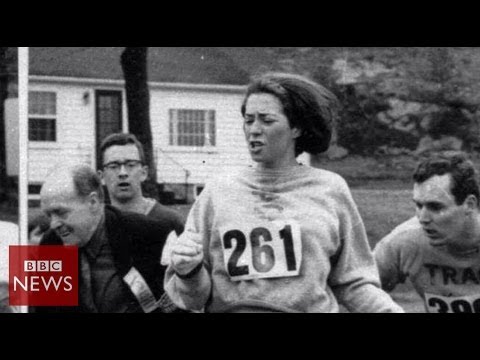 Boston Marathon: Meet the first woman to run it - BBC News