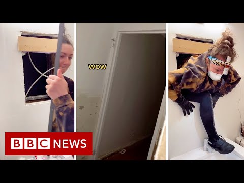 Secret New York apartment found behind bathroom mirror on TikTok - BBC News