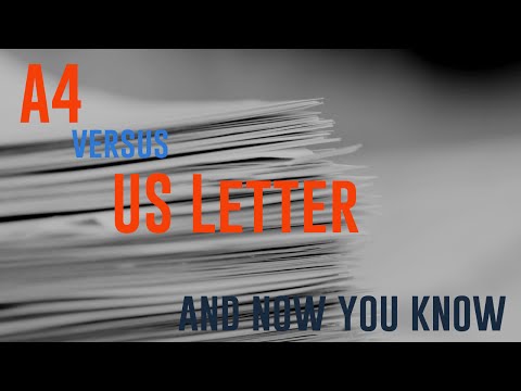 A4 versus US Letter - Battle of the paper sizes