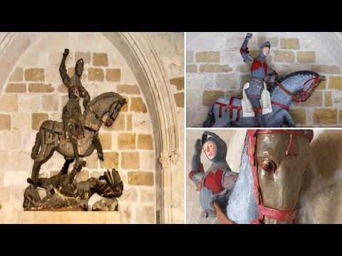500 Year Old statue Of St George Botched Restoration Job In Spain