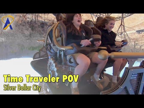 Time Traveler Spinning Roller Coaster POV at Silver Dollar City