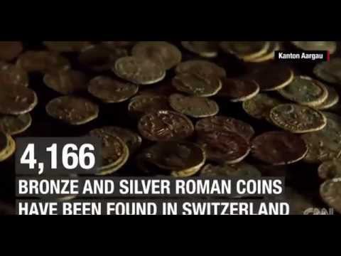 4000 Ancient Roman Coins found by farmer over 1700 years old SWITZERLAND