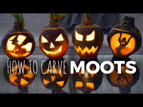 How to carve Moots – turnip Jack-o-lanterns