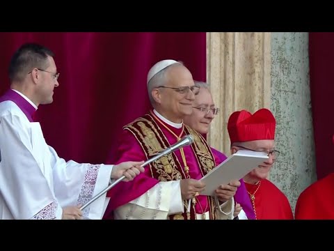 NEW POPE: Chicago-born Cardinal Robert Prevost speaks after being elected first-ever American Pope