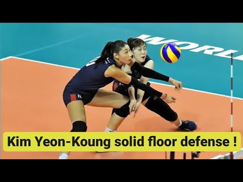 KIM YEON KOUNG DOING FLOOR DEFENSE JUST LIKE A LIBERO !