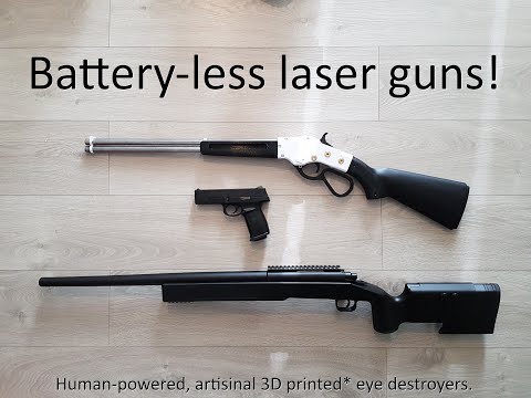 Human-powered laser guns!